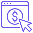 Dollar sign with mouse click on screen